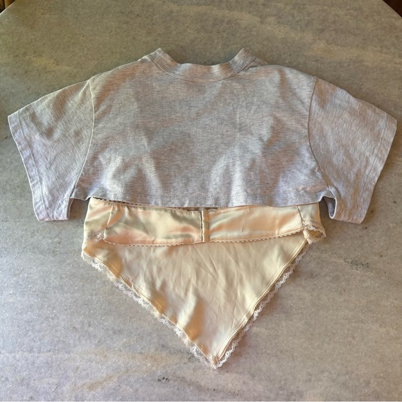 Alexander Wang Cropped Hybrid Cami Tee - Picture 7 of 9